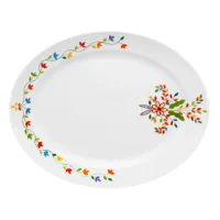 Picture Small porcelain Vila Verde oval plate with a delicate decorative ornament - Vista Alegre