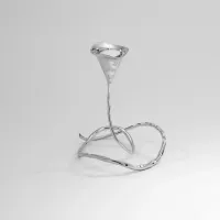 Picture Classic chrome candlestick for the living room
