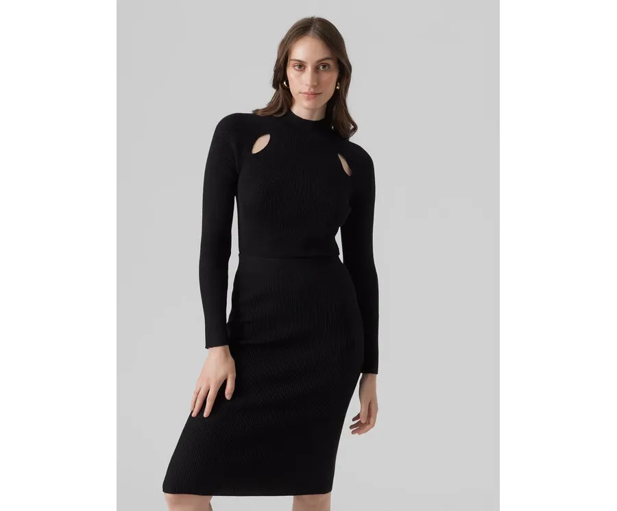 obrazek 1 Vero Moda Sweter 10290675 Czarny Slim Fit