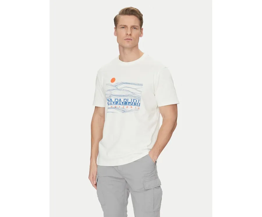 obrazek 1 Napapijri T-Shirt S-Buti NP0A4INM Biały Regular Fit