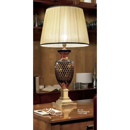 Picture A unique lamp with a crystal element and a conical shade - Il Paralume Marina