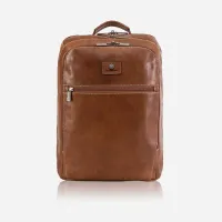 Picture A unique brown business backpack made of natural leather