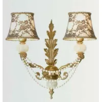 Zdjęcie Lampa ścienna z dwoma światłami z kulami i perłami ze szkła Murano - Il Paralume Marina