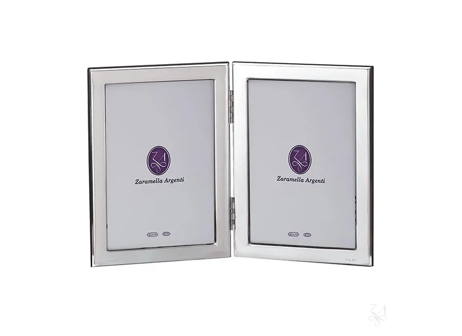 obrazek 1 Podwójna ramka na zdjęcia 20×25 cm ze srebra - Zaramella Argenti