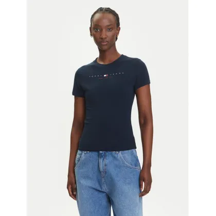 Zdjęcie Tommy Jeans T-Shirt Linear DW0DW21422 Granatowy Slim Fit