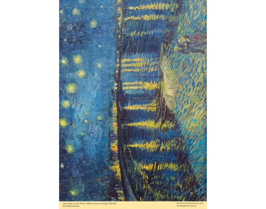 obrazek 3 Puzzle dla dorosłych Van Gogh: Gwiaździsta noc nad Rodanem (500 elementów) - Flame Tree Publishing