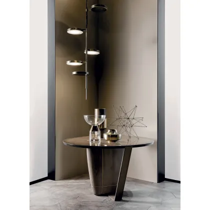 Zdjęcie Gustowny okrągły stolik z jasnego brązu do salonu