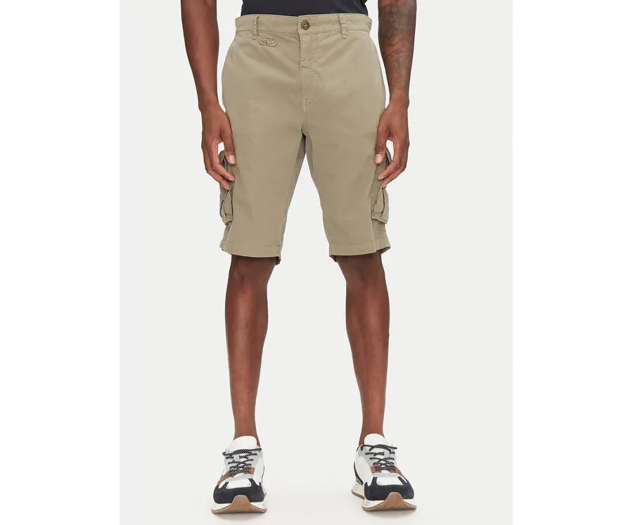 obrazek 1 Aeronautica Militare Szorty materiałowe 251BE066CT1122 Khaki Regular Fit