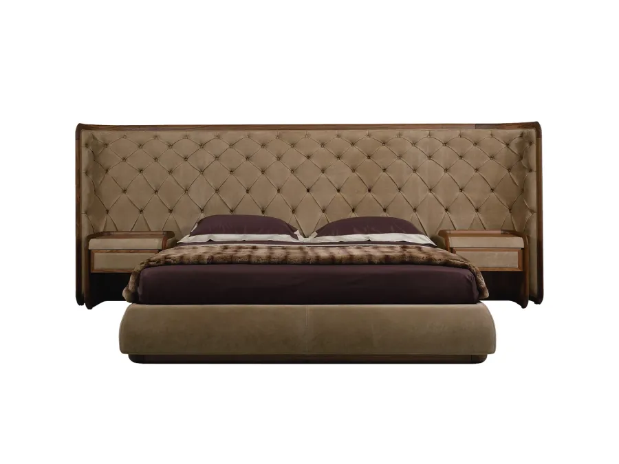 obrazek 1 Stylowe, designerskie łóżko z zagłówkiem, super king size - Ulivi Salotti