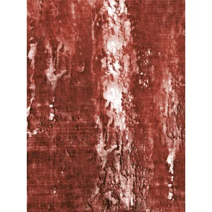 Zdjęcie Prostokątny abstrakcyjny dywan z wełny w kolorze bordowym - Sartori Rugs