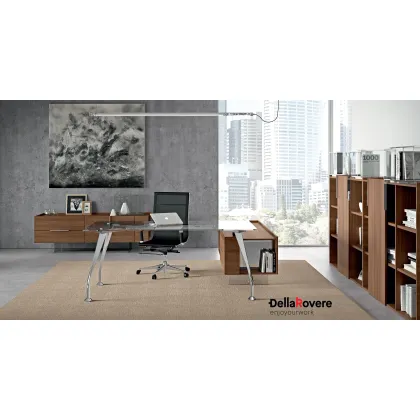 Zdjęcie Szklane prostokątne biurko gabinetowe dostępne w dwóch wersjach wymiarowych