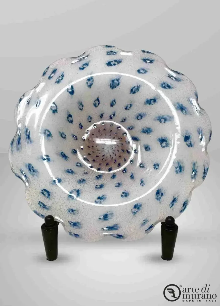 obrazek 1 Gustowny ręcznie wykonany talerz ze szkła Murano