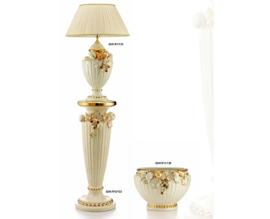 obrazek 1 Smukła ceramiczna kolumna ozdobna do salonu ze zdobieniem