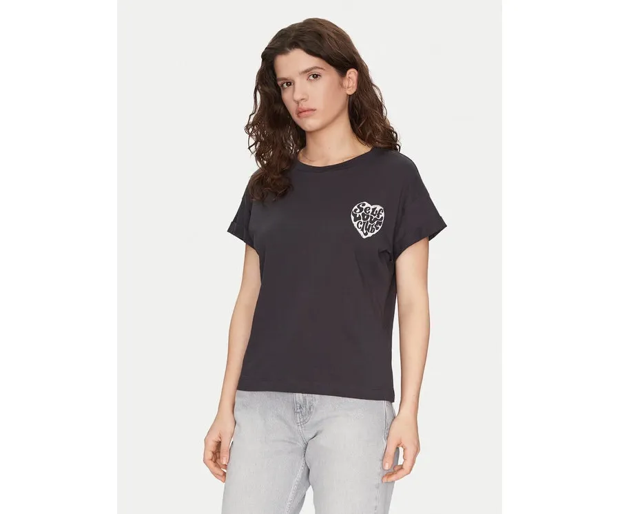 obrazek 1 Noisy May T-Shirt Gaby 27032954 Czarny Regular Fit