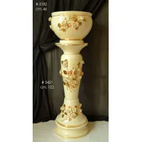 Picture Exclusive column with a flowerpot
