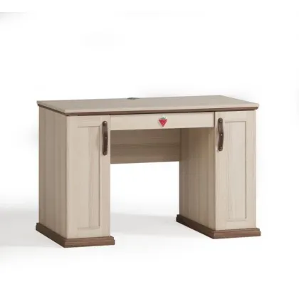 Zdjęcie Gustowne biurko z elementami skórzanymi do pokoju młodzieżowego - Cilek