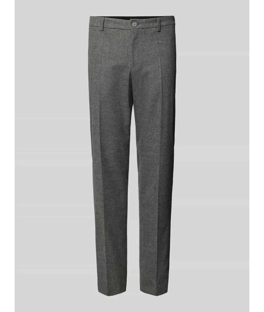 obrazek 1 Spodnie do garnituru o kroju slim fit w kant model ‘Genius’