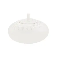 Picture White porcelain sugar bowl Ornament with sculptural decorative ornament - Vista Alegre