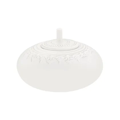 Picture White porcelain sugar bowl Ornament with sculptural decorative ornament - Vista Alegre