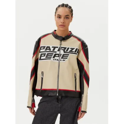 Zdjęcie Patrizia Pepe Kurtka skórzana 8O0161 L142 J4G2 Beżowy Regular Fit