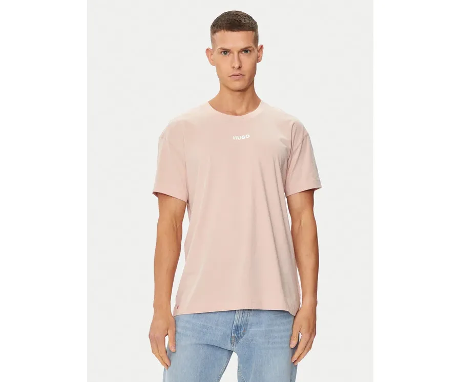 obrazek 1 Hugo T-Shirt Linked 50518646 Różowy Relaxed Fit HUGO