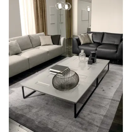 Zdjęcie Nowoczesny stolik kawowy do salonu - cm. 100 x 100 x h 27.5