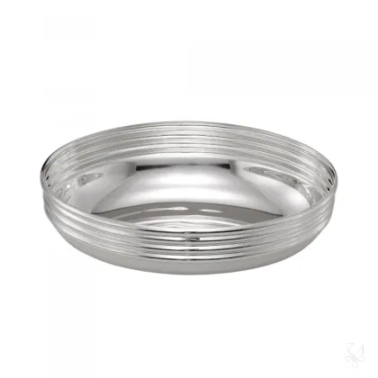 Zdjęcie Owalna platerowana srebrem misa o prostej formie - Zaramella Argenti