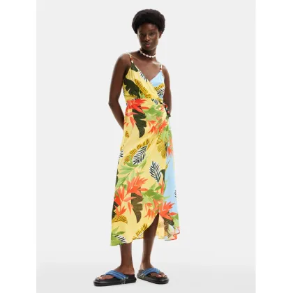 Zdjęcie Desigual Sukienka letnia Tropical Leaves 24SWMW13 Kolorowy Regular Fit