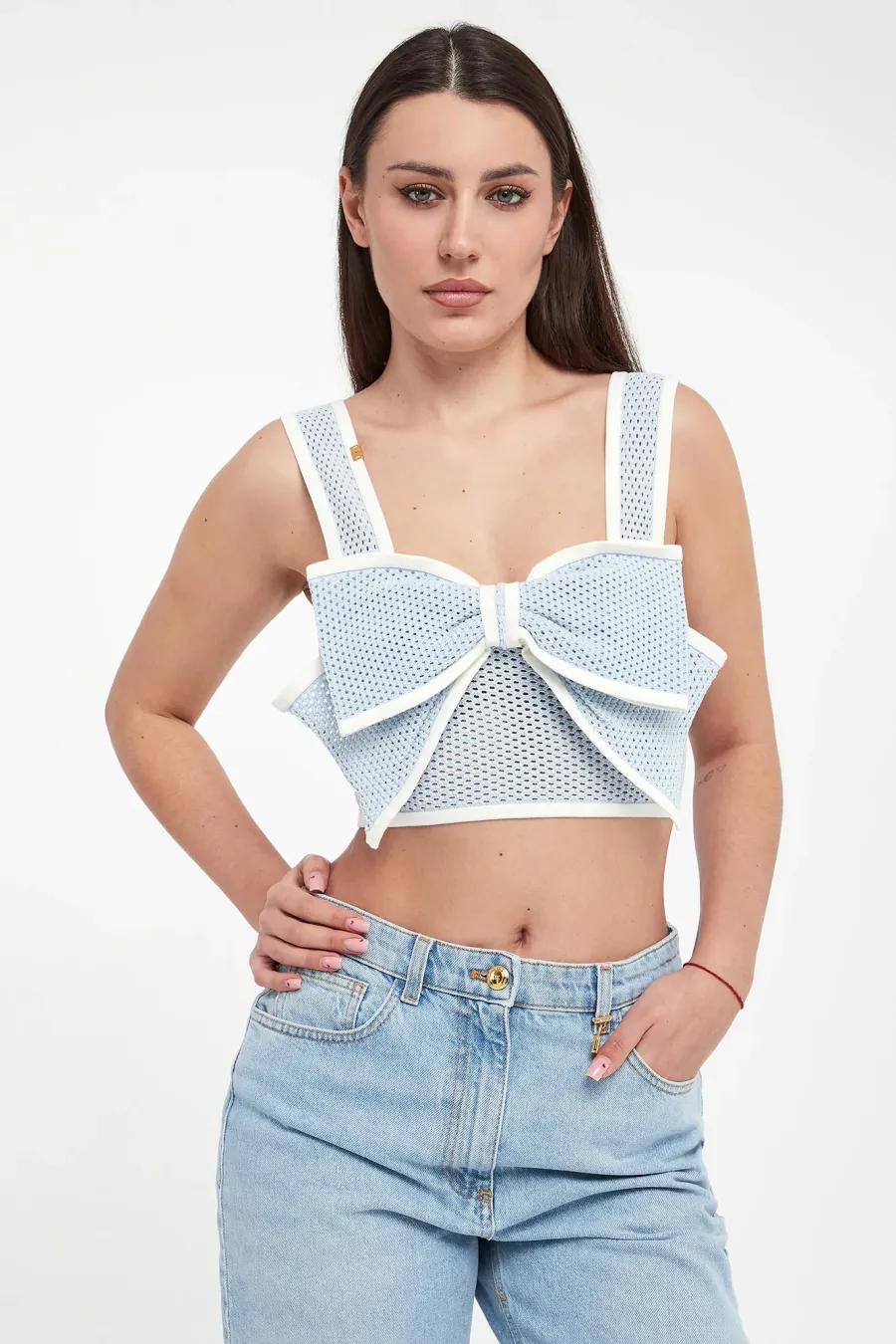 obrazek 1 Top damski z dzianiny ELISABETTA FRANCHI Elisabetta Franchi
