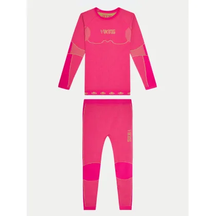 Zdjęcie Viking Komplet bielizny termoaktywnej Riko Kids Set 500/14/3030/48 Różowy Skinny Fit