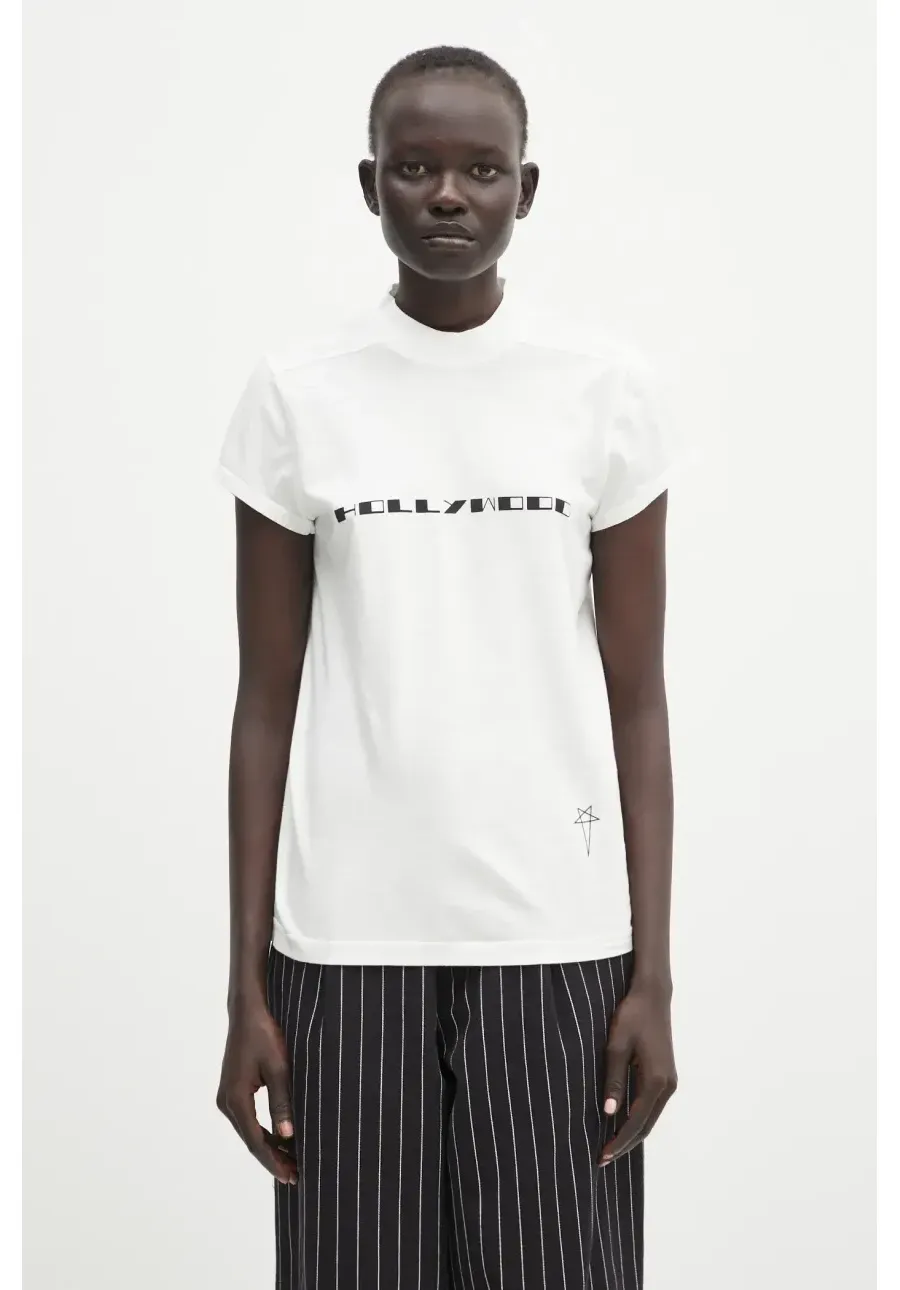 obrazek 1 Rick Owens DRKSHDW t-shirt bawełniany Small Level T damski kolor biały DS01E3208.RNEP5