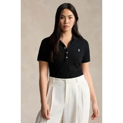 Zdjęcie Polo Ralph Lauren polo damski kolor czarny z kołnierzykiem