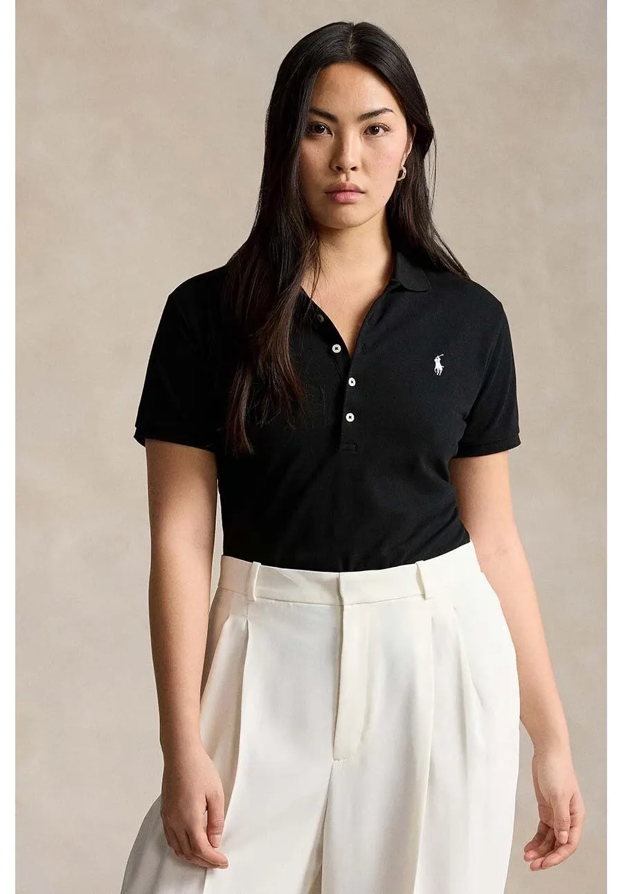 obrazek 1 Polo Ralph Lauren polo damski kolor czarny z kołnierzykiem