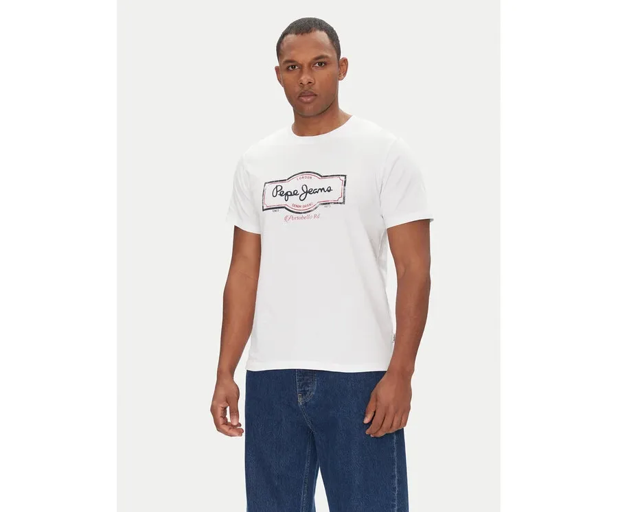 obrazek 1 Pepe Jeans T-Shirt Daxton PM509786 Biały Regular Fit