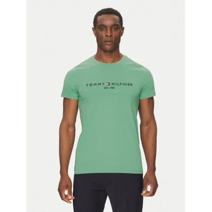 Zdjęcie Tommy Hilfiger T-Shirt Logo MW0MW11797 Zielony Regular Fit