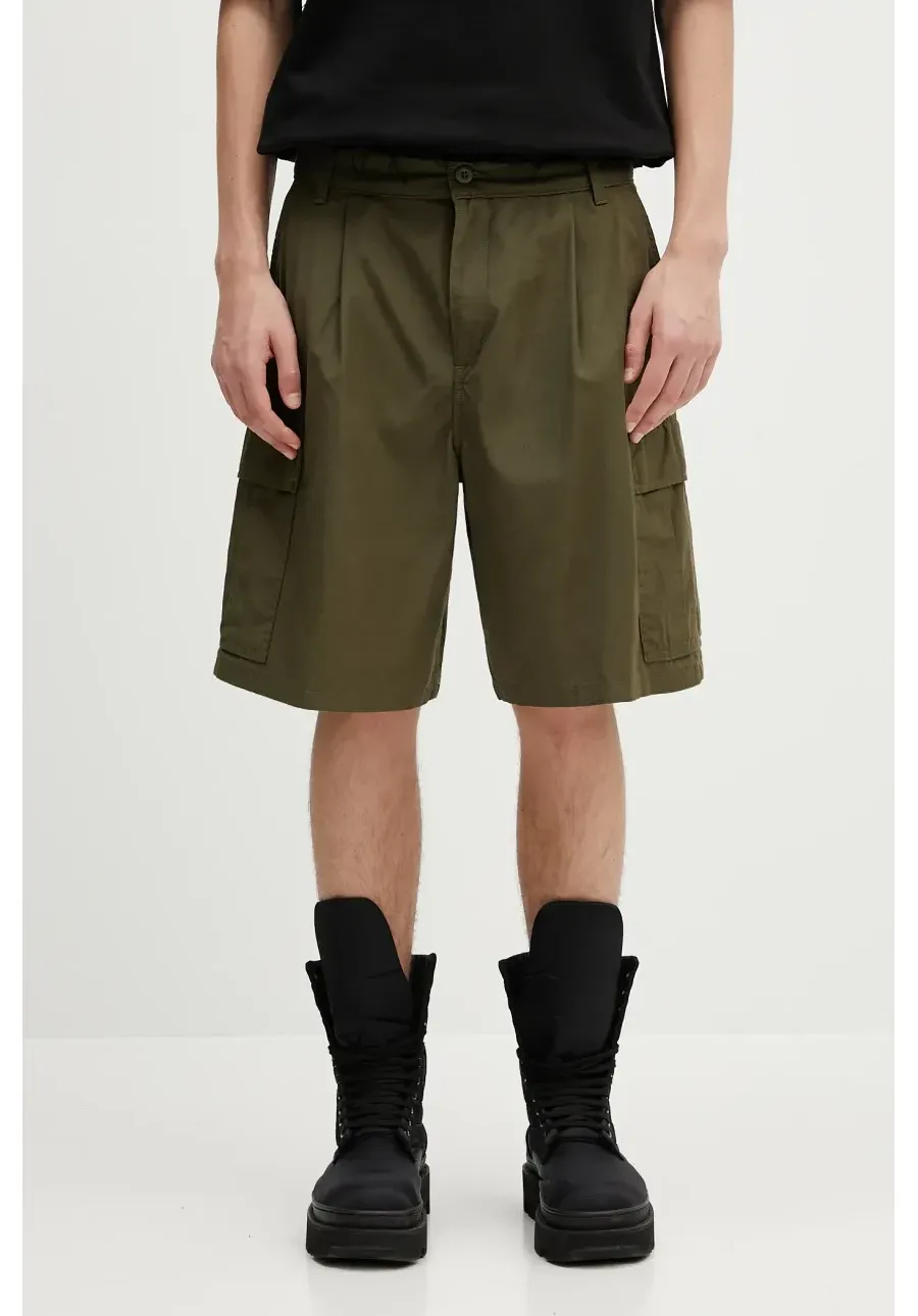 obrazek 1 Carhartt WIP szorty bawełniane Cole Cargo Short kolor zielony gładkie I030478.4102