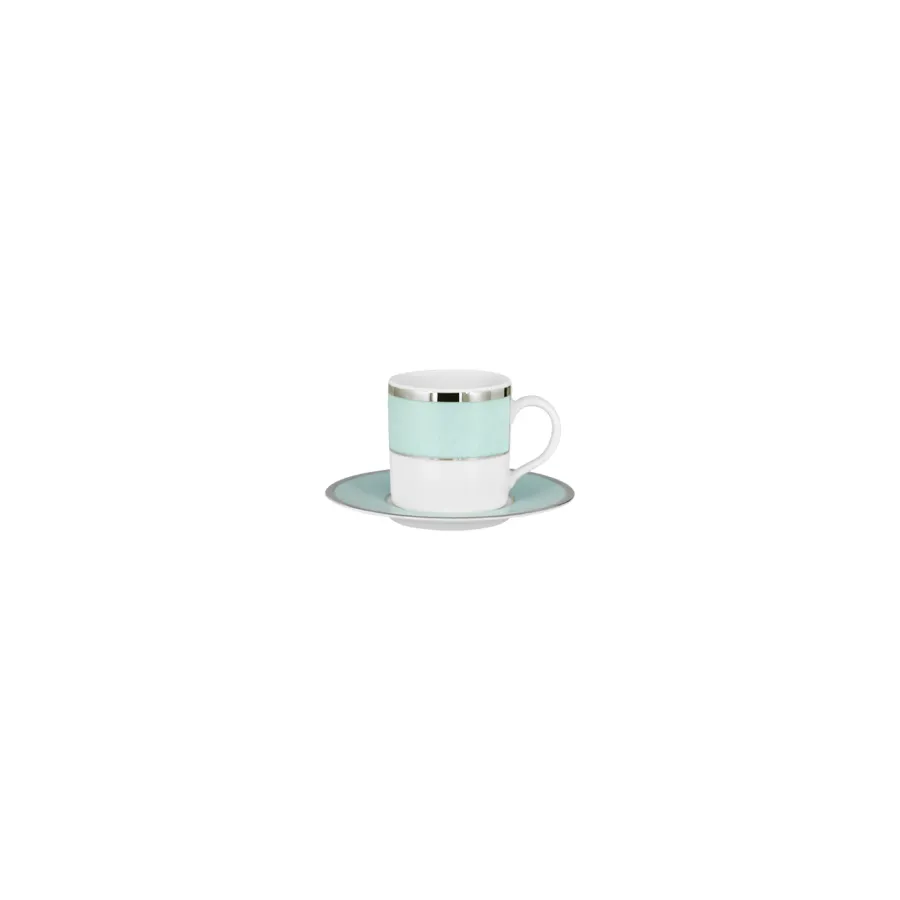 obrazek 1 Luksusowa porcelanowa filiżanka ze spodeczkiem do kawy z kolekcji Ethereal Blue - Porcel