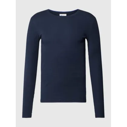 Zdjęcie Bluzka z długim rękawem i prążkowanym, okrągłym dekoltem model ‘Ludwig’