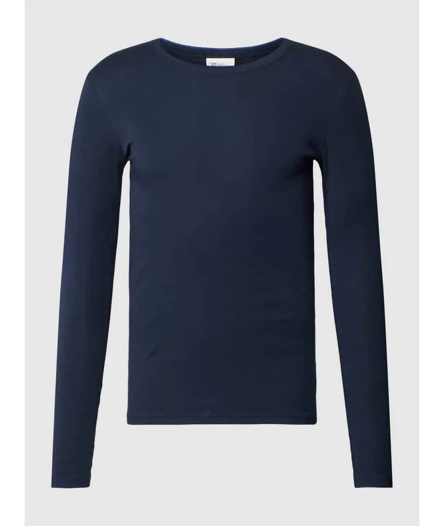 obrazek 1 Bluzka z długim rękawem i prążkowanym, okrągłym dekoltem model ‘Ludwig’