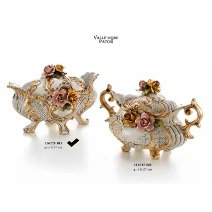 Picture Ferra vase with lid and flowers - Valle d'oro Patchi