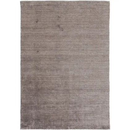 Picture Exclusive brown smooth rug - PLAIN DUST DARK BROWN 7012