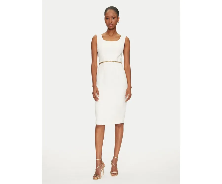 obrazek 1 Marciano Guess Sukienka koktajlowa 5GGK12 7300A Écru Regular Fit