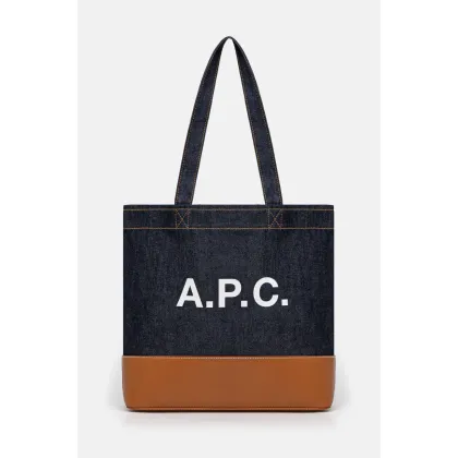 Zdjęcie A.P.C. torebka Tote Axel E W kolor granatowy CODDP.M61917