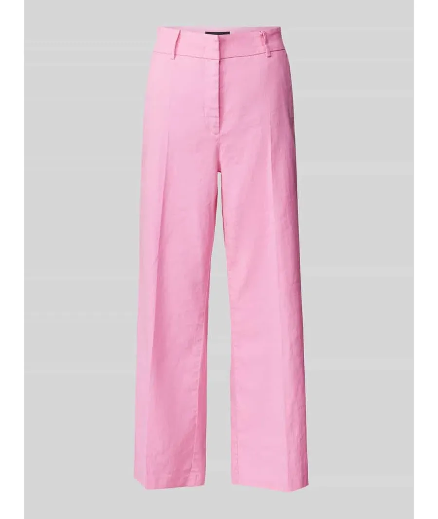 obrazek 1 Lniane spodnie o kroju regular fit w kant model ‘CALIFORNIA’