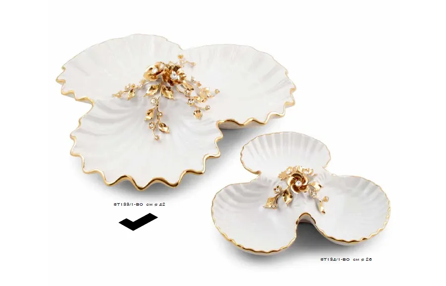 picture 1 Elegant triple shell with flowers and crystals - Bruno Costenaro