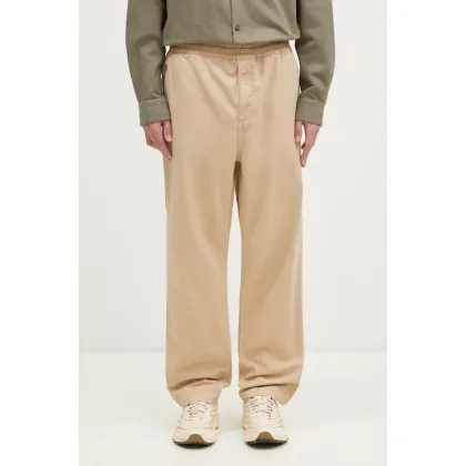 Zdjęcie Carhartt WIP spodnie bawełniane Flint Pant kolor brązowy proste I029919.WALL-WALL