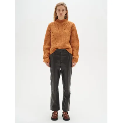 Zdjęcie InWear Spodnie skórzane Wrylieiw 30108741 Czarny Regular Fit