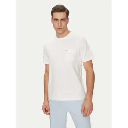 Zdjęcie Tommy Hilfiger T-Shirt Essential Solid Pocket Tee MW0MW37283 Biały Regular Fit