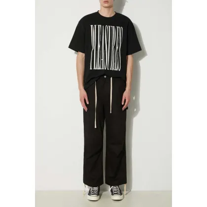 Zdjęcie PLEASURES spodnie Wander Wide Leg Pants męskie kolor czarny proste P24SU039-BLACK