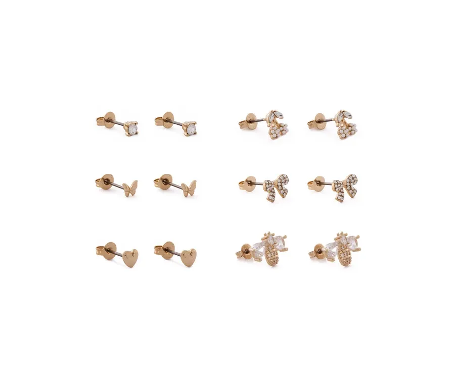 obrazek 1 Aldo Zestaw 6 par kolczyków Cocquettes 13994821 Złoty